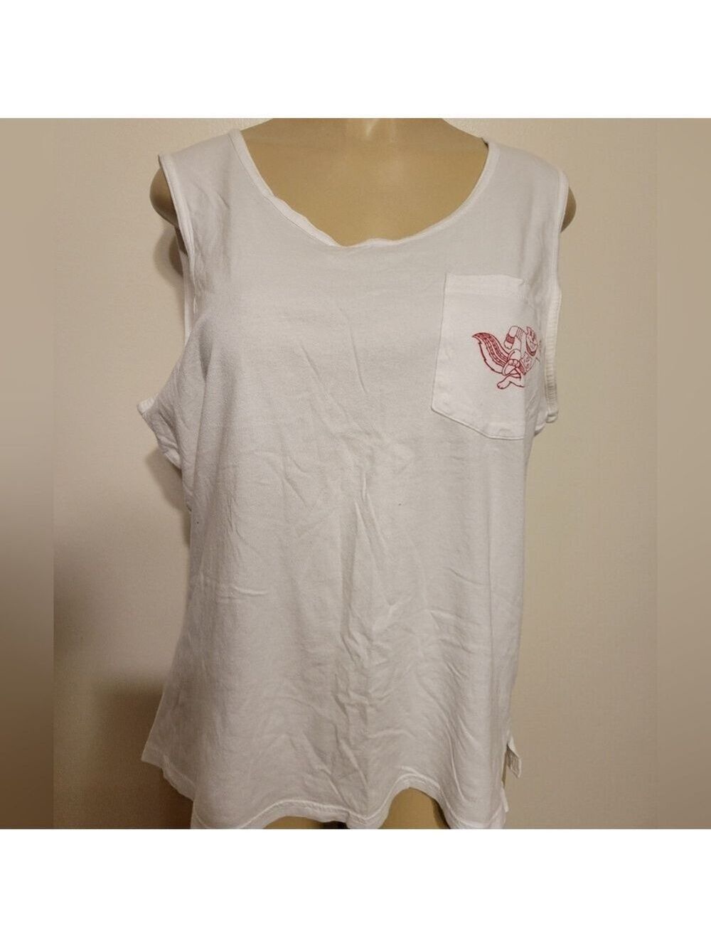 PINK GOLPHER NATION Victoria Secret White Sleeveless Top